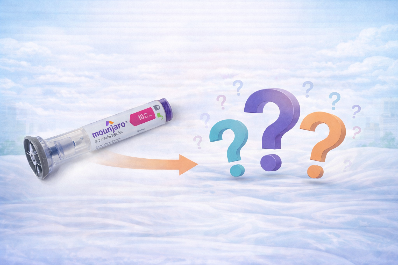 Mounjaro Pen with Question Marks